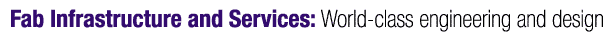 Fab Infrastructure and Services: World-class engineering and design